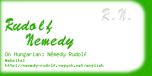 rudolf nemedy business card